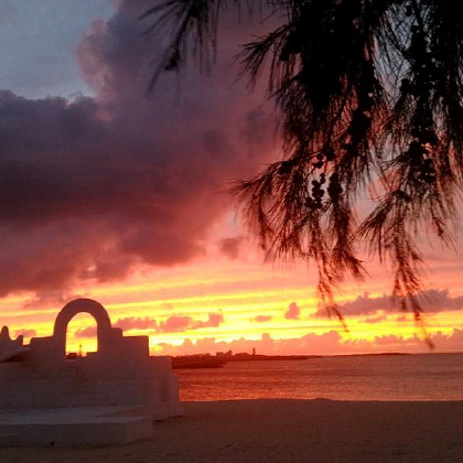 夕暮れのちゃばな海岸